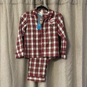 Kids Plaid Pajamas with Character Design